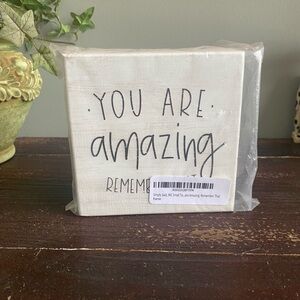 You Are Amazing Plaque Sign - Inspirational Canvas Art